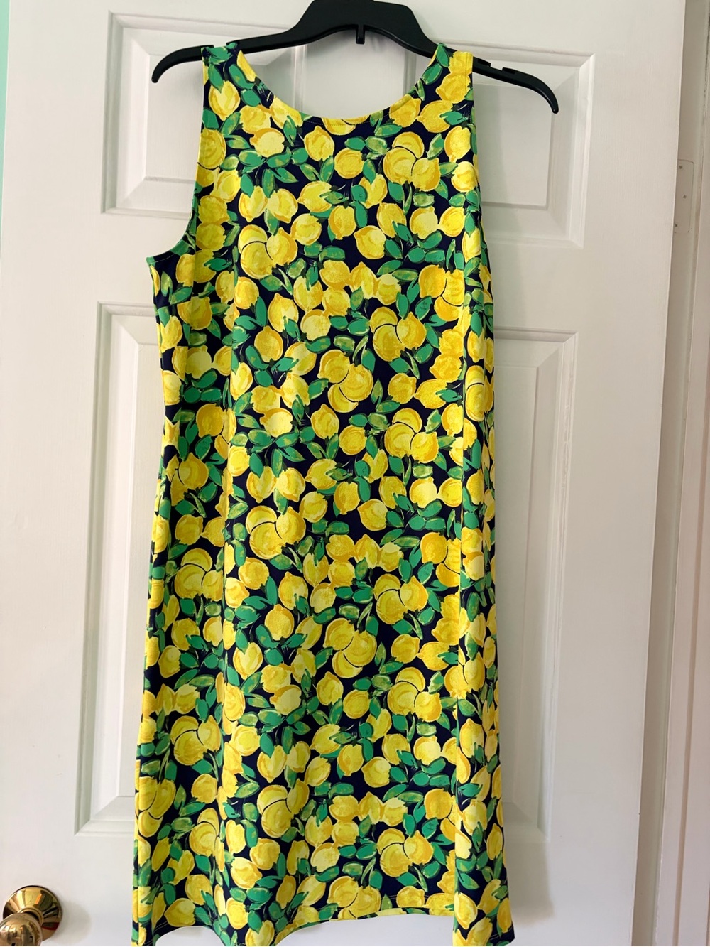 Talbots Yellow and Green Floral Shift Dress